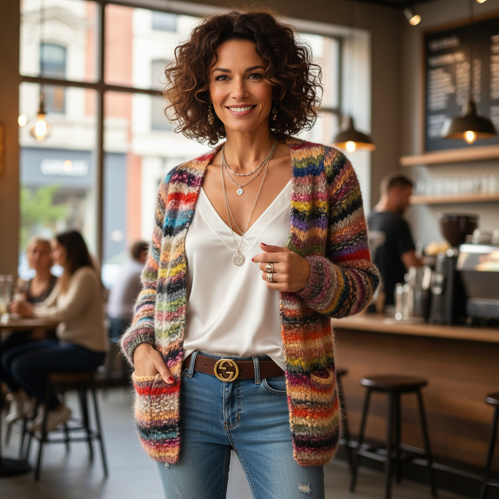 Catherine | Cozy Multicolor Cardigan