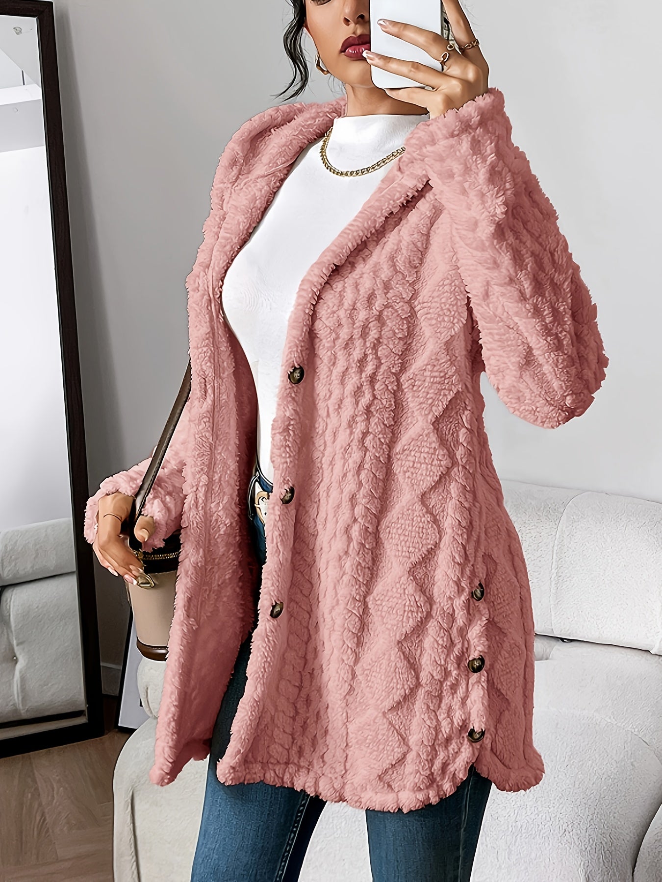 Chateau Elise | Plush Hooded Cardigan