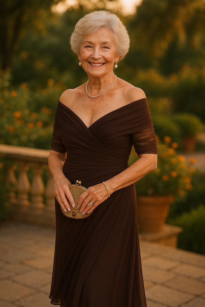 Laluna Belle | Elegant Dress With V-Neckline