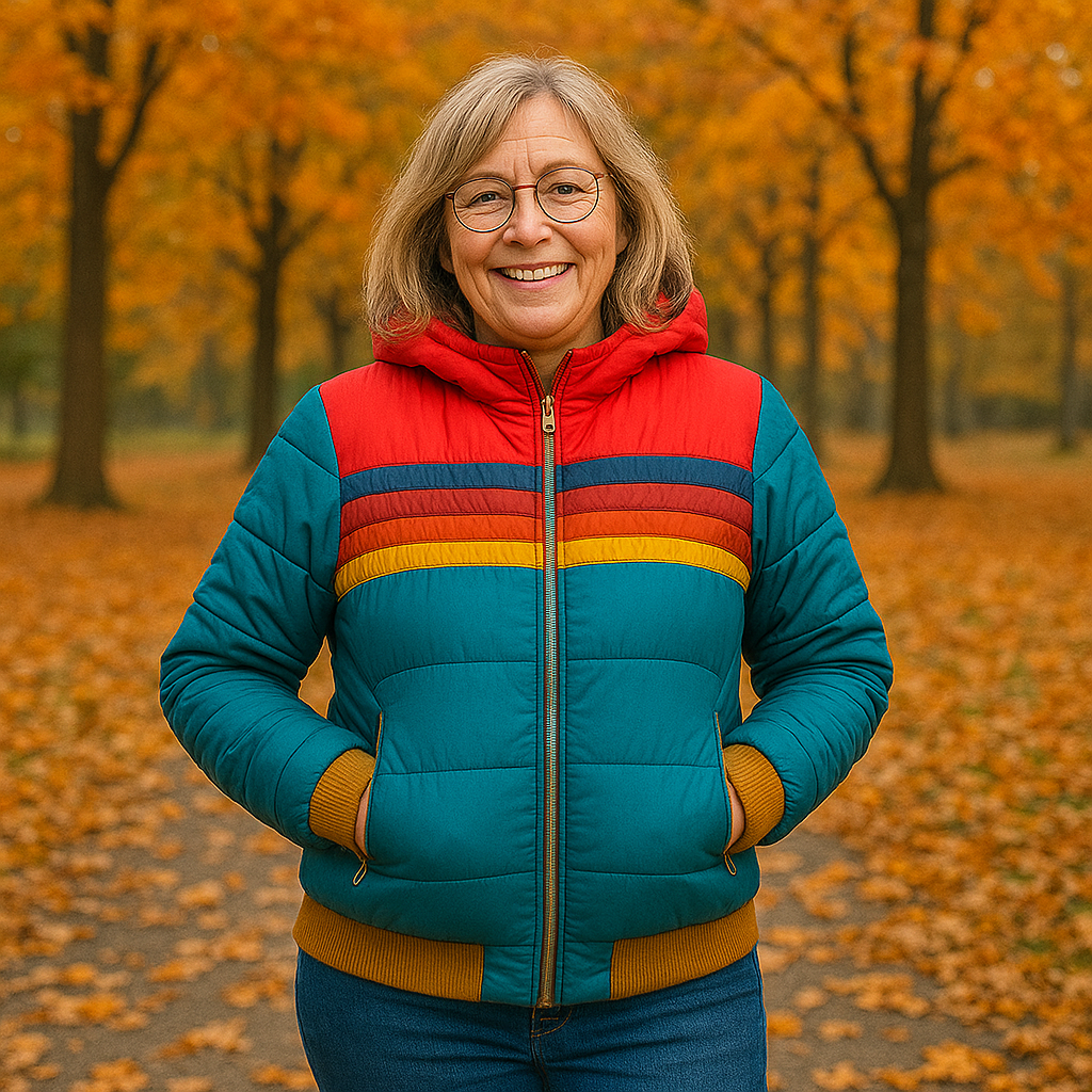 Sierra | Women’s Retro Striped Puffer Jacket