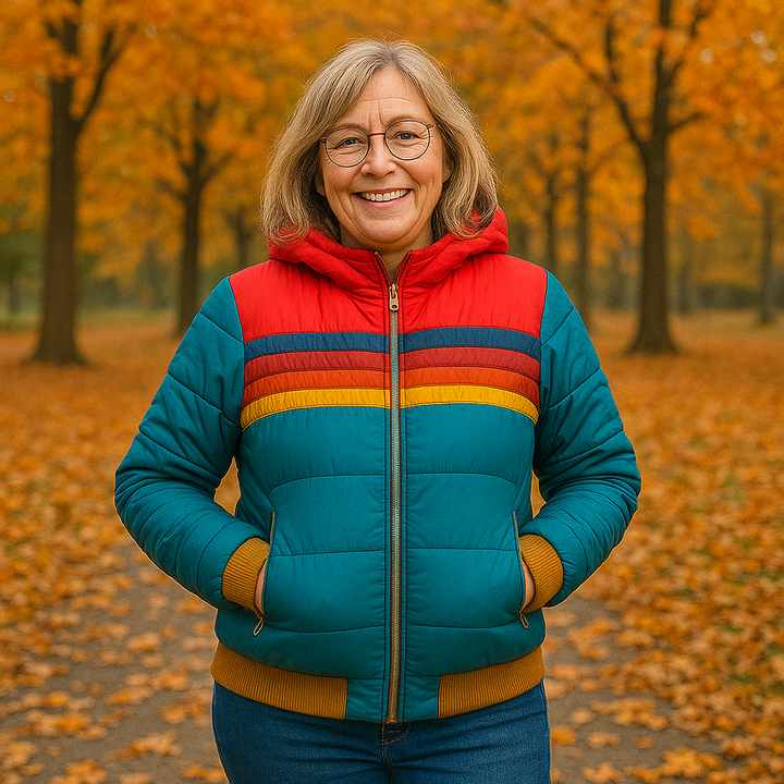 Sierra | Women’s Retro Striped Puffer Jacket