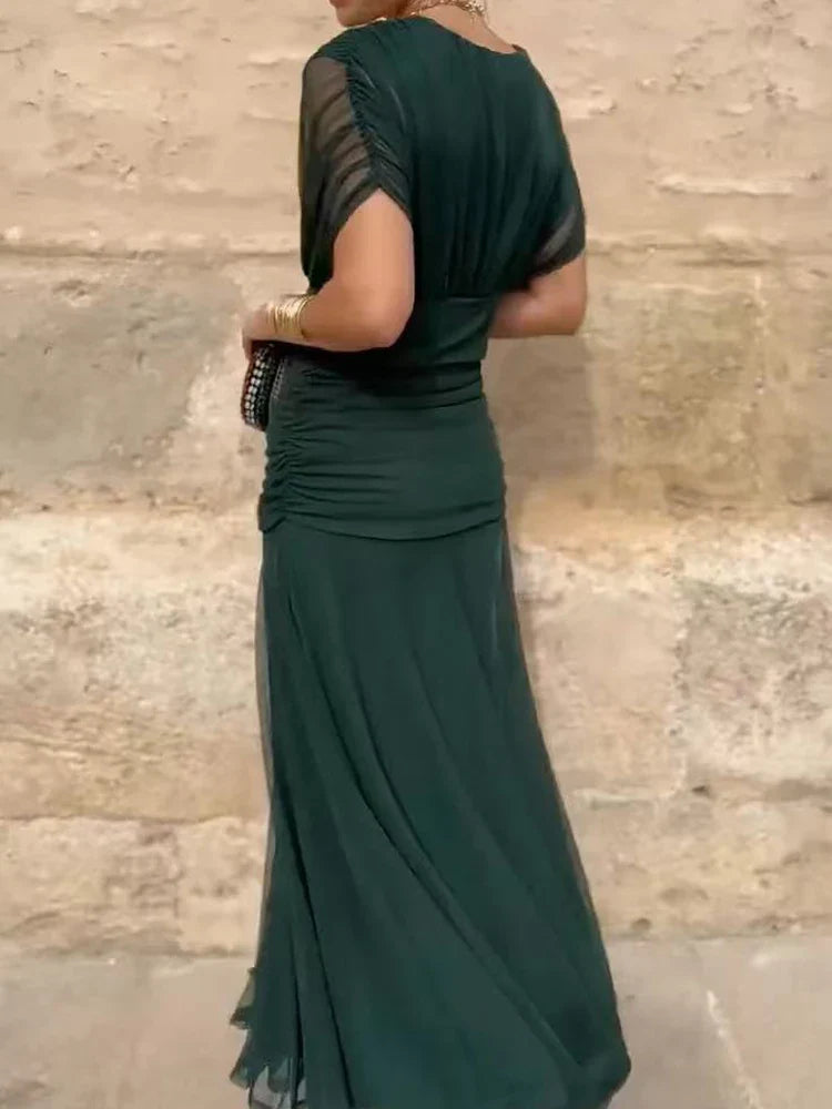 Laluna Belle® | Elegant Dress With V-Neckline