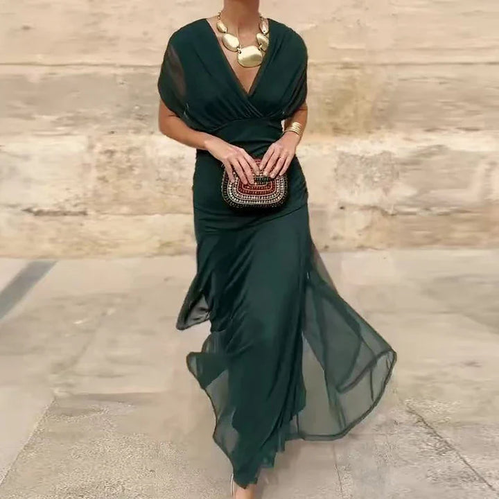 Laluna Belle | Elegant Dress With V-Neckline