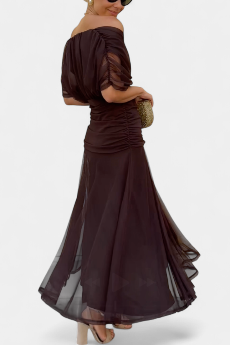 Laluna Belle® | Elegant Dress With V-Neckline