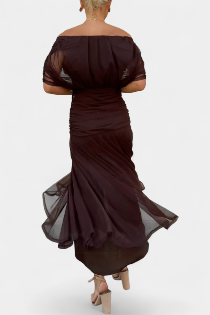 Laluna Belle® | Elegant Dress With V-Neckline