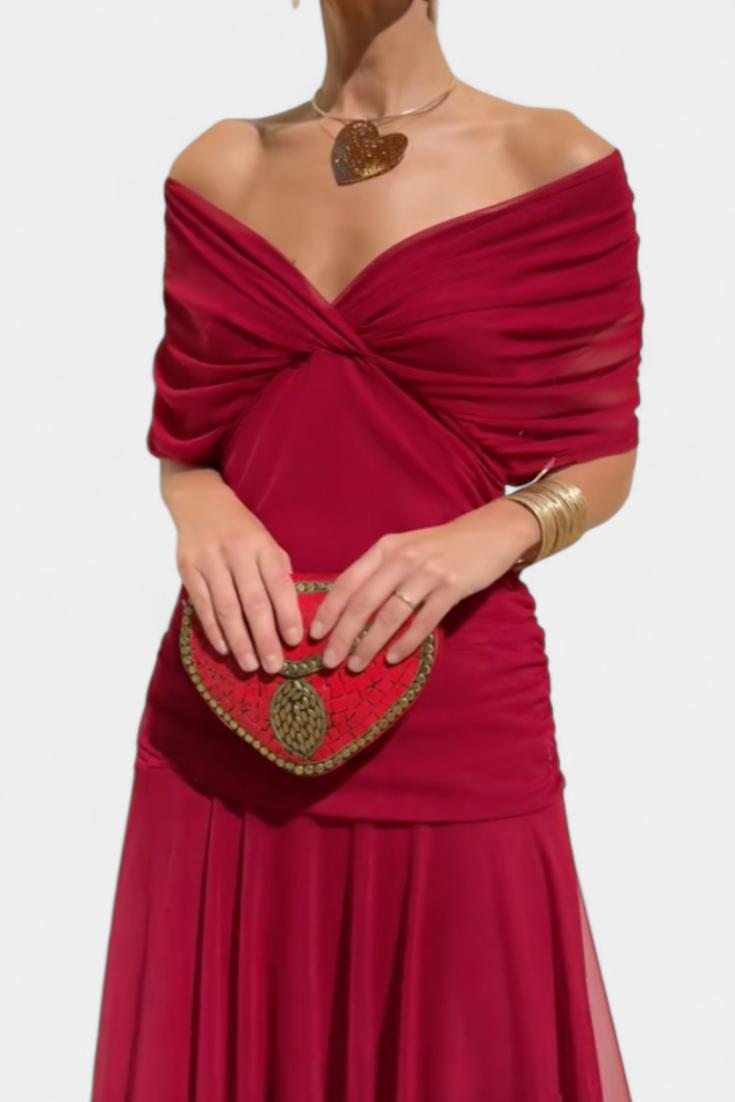 Laluna Belle® | Elegant Dress With V-Neckline