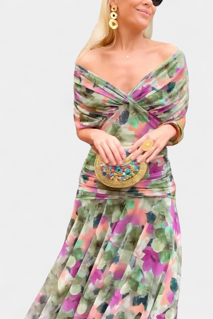 Laluna Belle® | Elegant Dress With V-Neckline