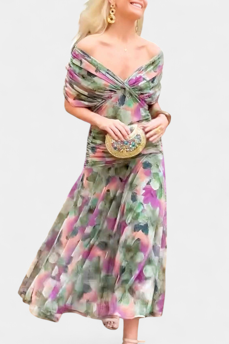 Laluna Belle® | Elegant Dress With V-Neckline