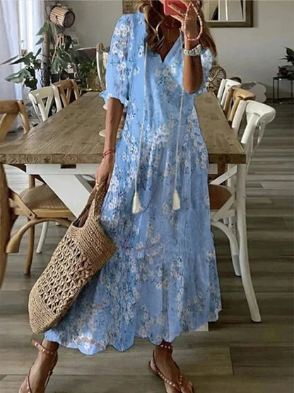 Tina - Elegant Boho Dress with Tummy Coverage