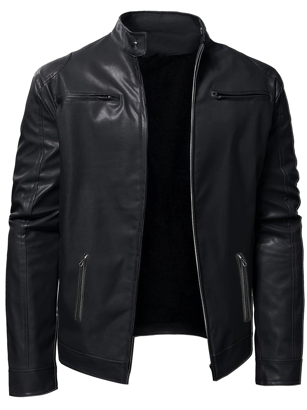 Ethan | Sleek Stand-Collar Moto Jacket