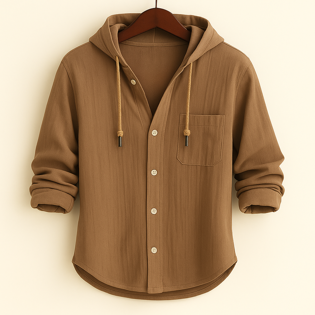 Jonas | Casual Hooded Button Shirt