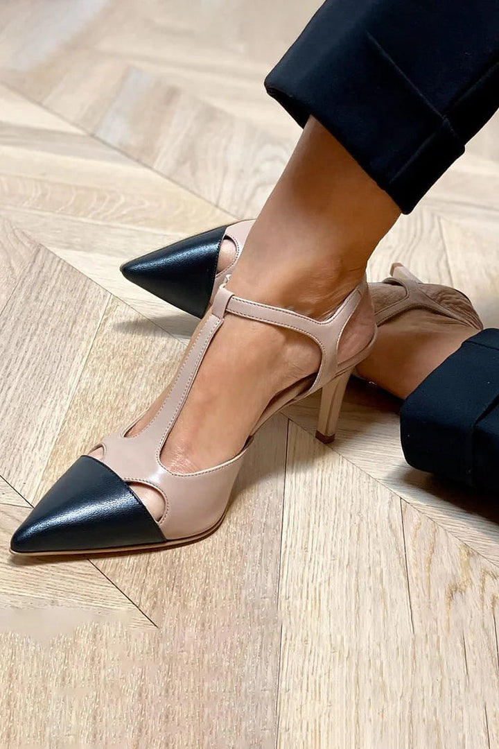 Evrardine | Two-Tone Pointed Court Shoe