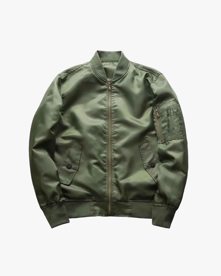 Alden | Sleek Zip-Front Classic Bomber Jacket