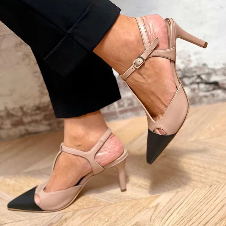 Evrardine | Two-Tone Pointed Court Shoe