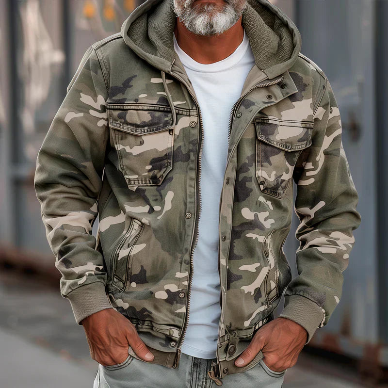 Beckett | Rugged Camo Hooded Utility Jacket
