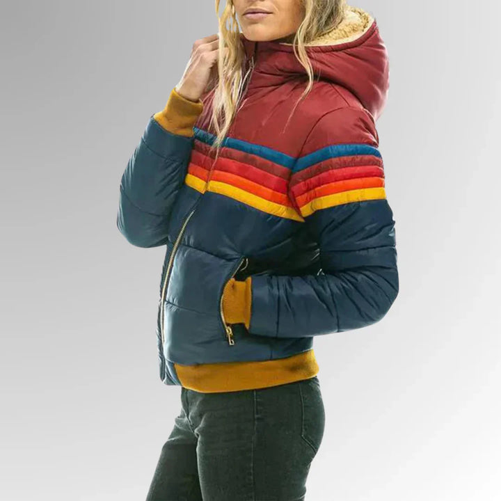 Sierra | Women’s Retro Striped Puffer Jacket