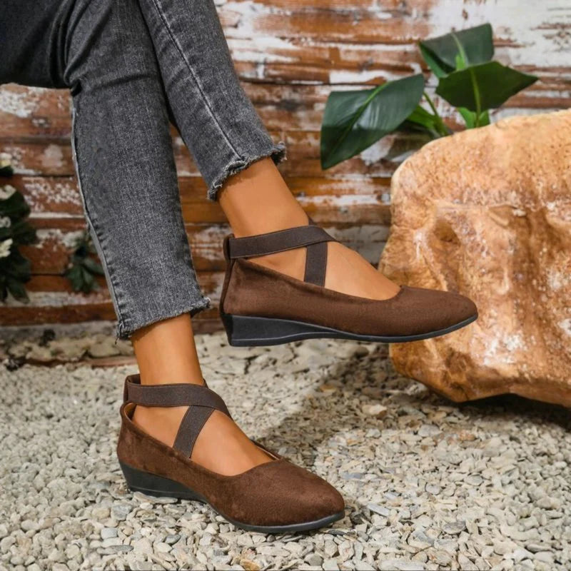 Lorie - Comfy Closed Wedge Slip-On Shoes
