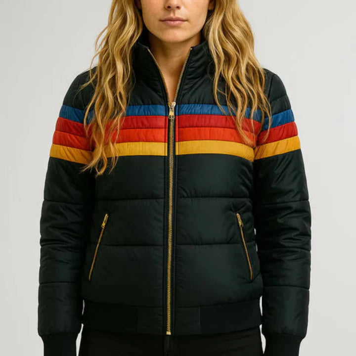 Sierra | Women’s Retro Striped Puffer Jacket