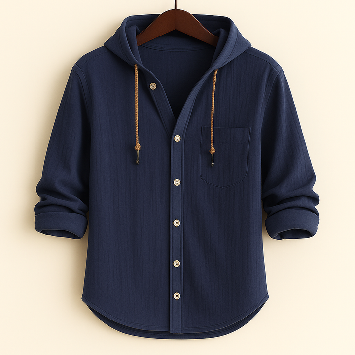 Jonas | Casual Hooded Button Shirt