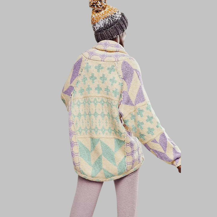 PORTIA™ - Vintage Button Down Collar Long Sleeve Oversized Cardigan