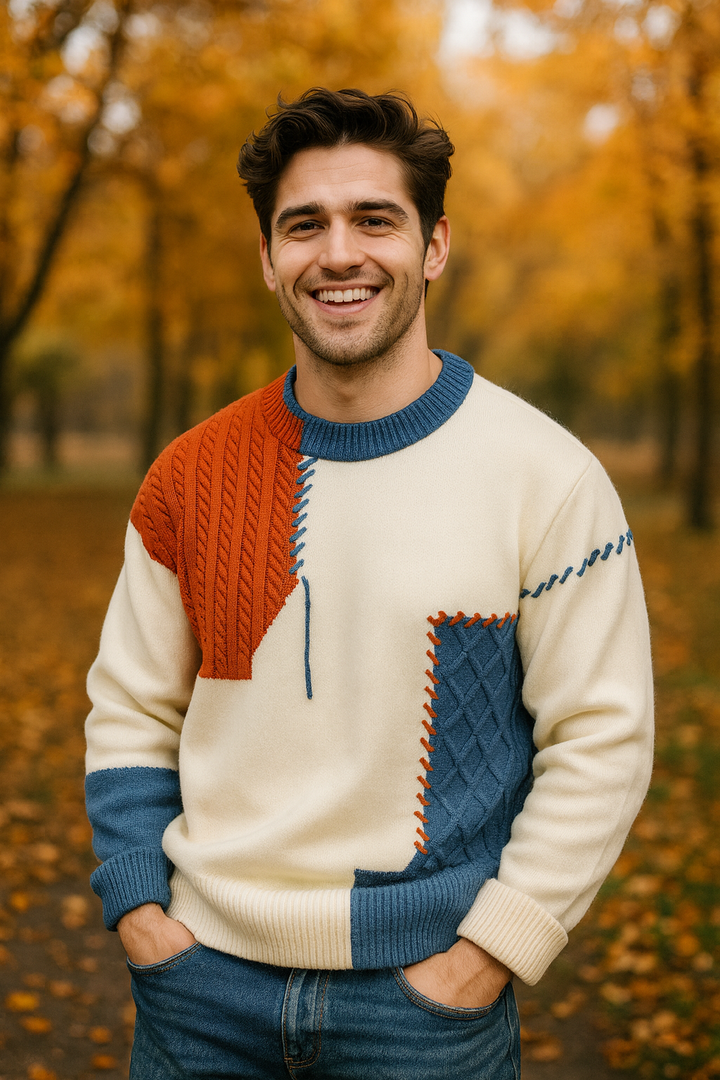 Felix | Modern Patch Knit Sweater