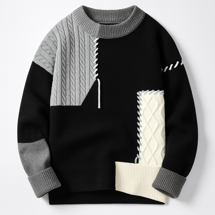 Felix | Modern Patch Knit Sweater