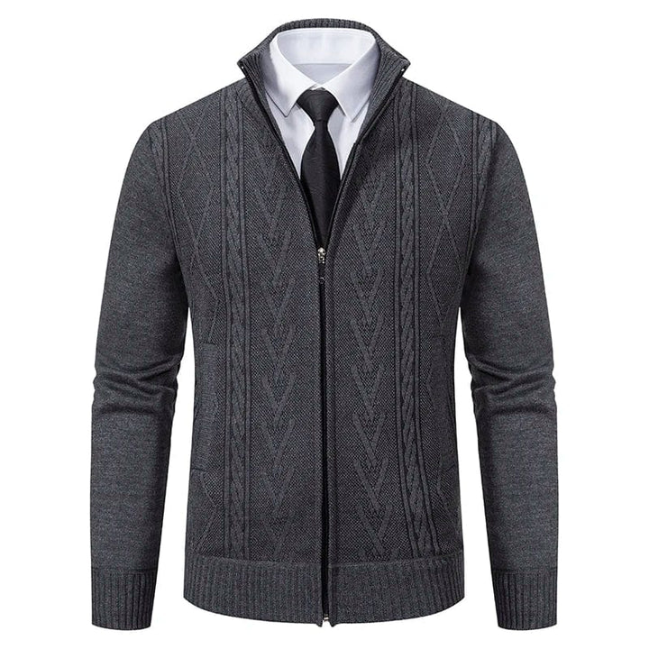 Preston | Refined Cable-Knit Zip Cardigan