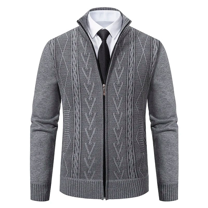 Preston | Refined Cable-Knit Zip Cardigan