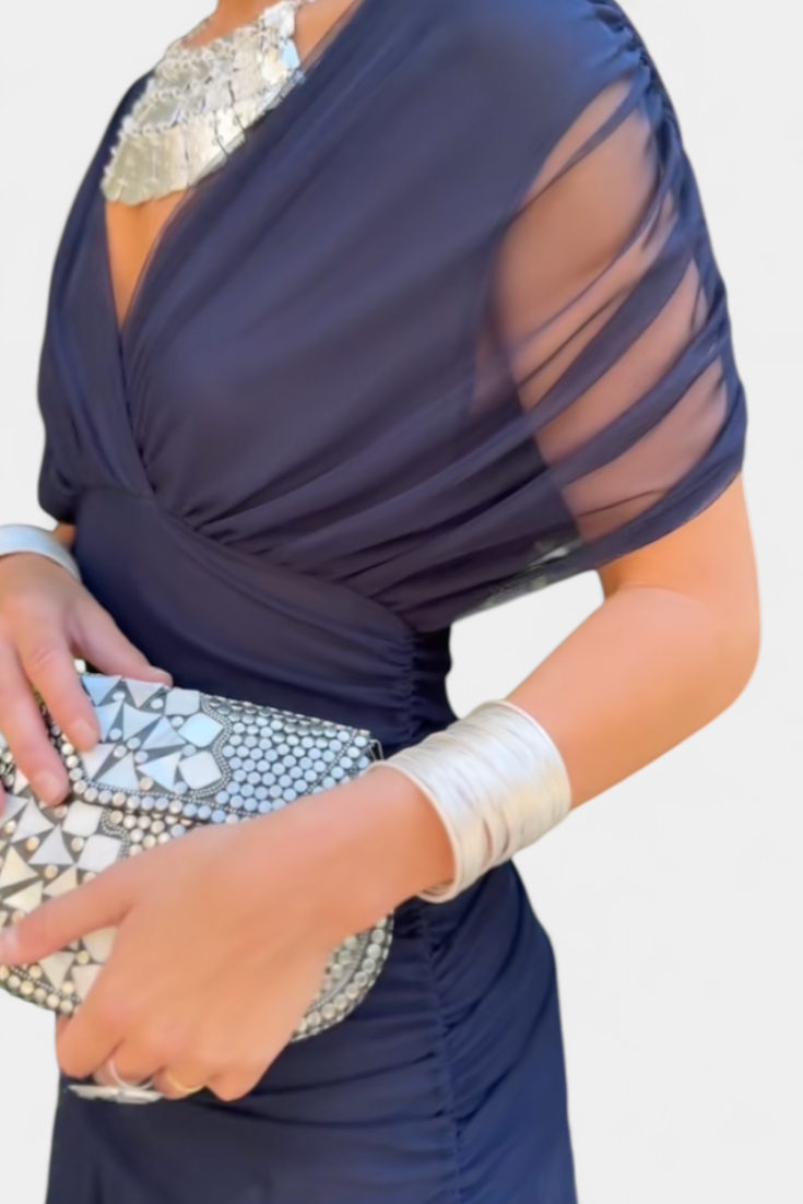 Laluna Belle | Elegant Dress With V-Neckline