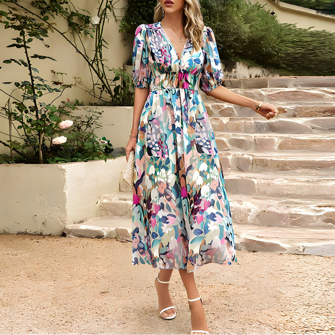 Bliss – Floral Print Maxi Dress
