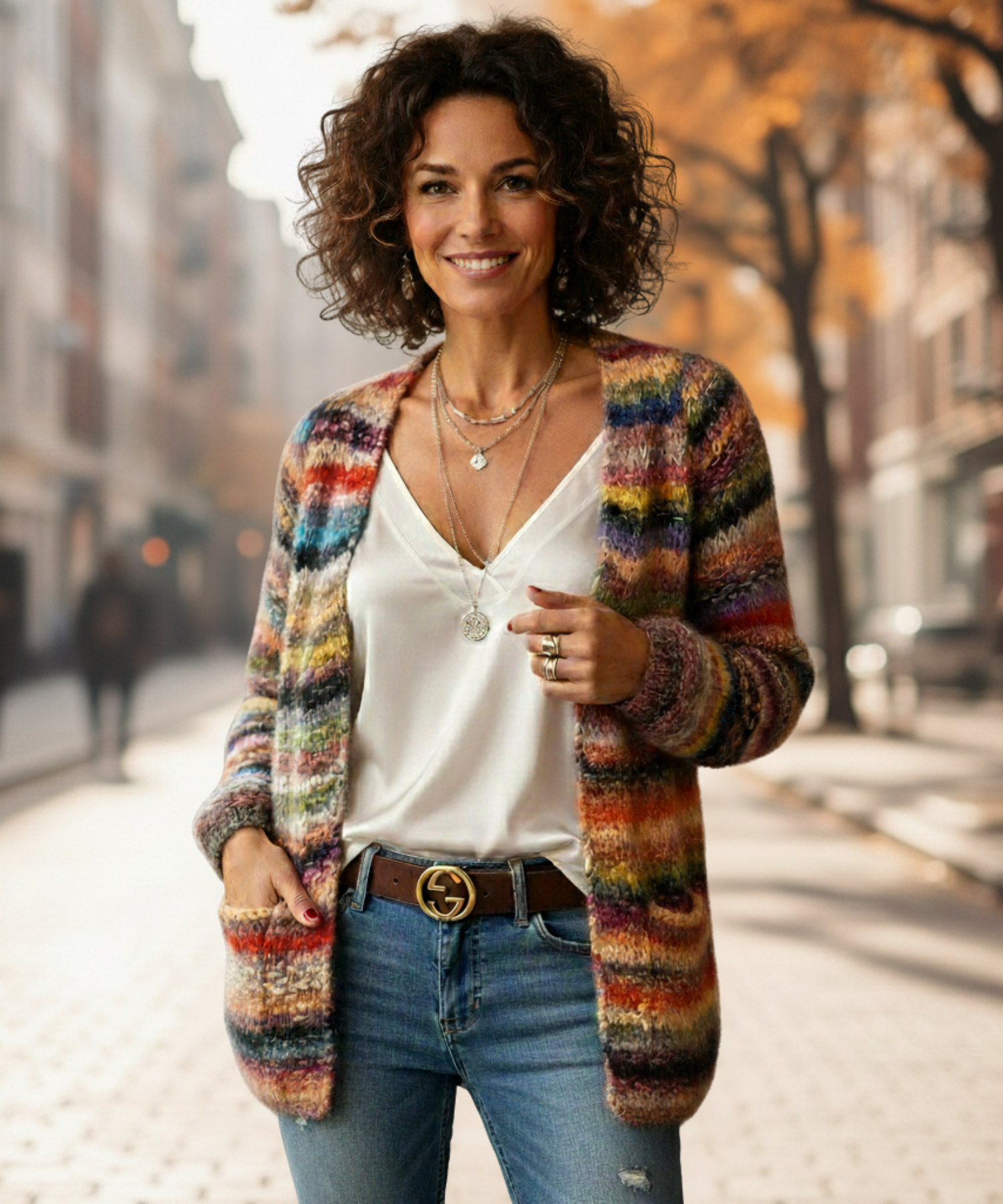 Catherine | Cozy Multicolor Cardigan