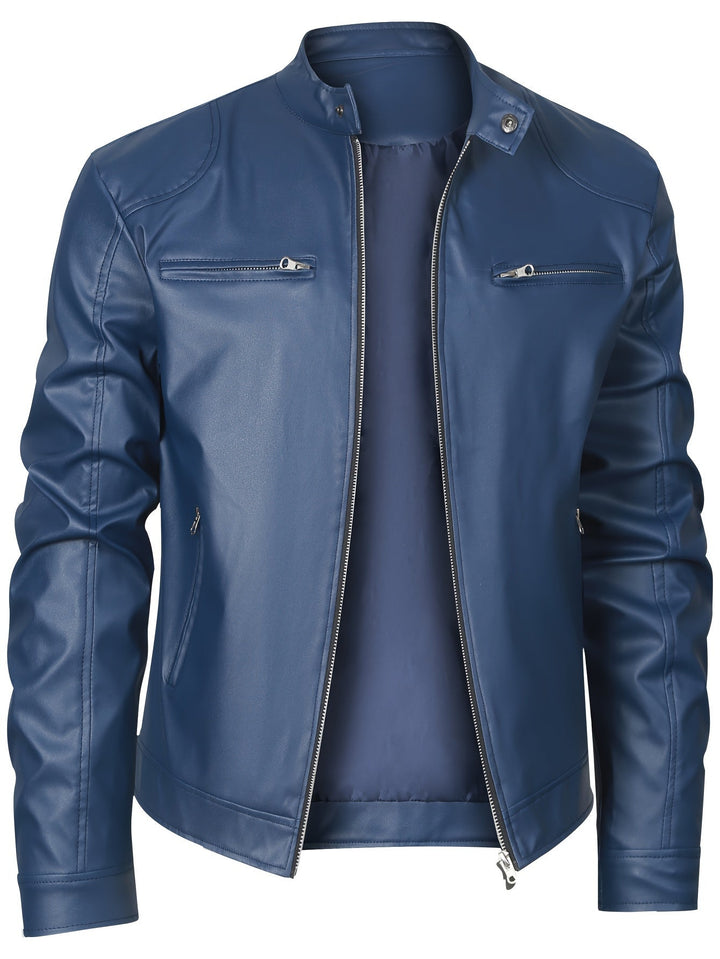 Ethan | Sleek Stand-Collar Moto Jacket