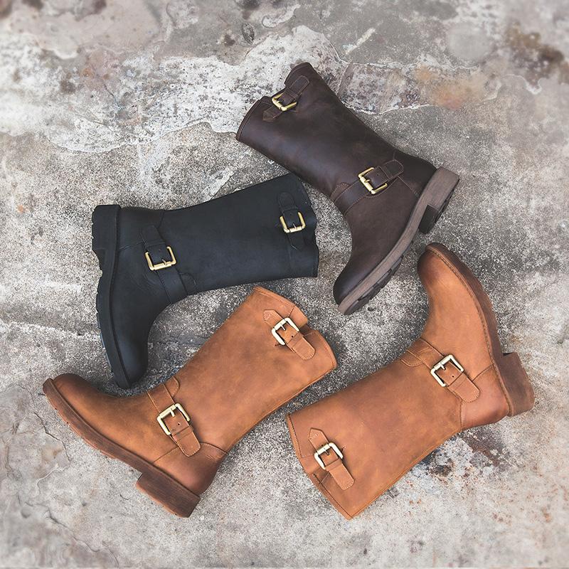 Elise Buckle Boots – Bold Style, Effortless Comfort