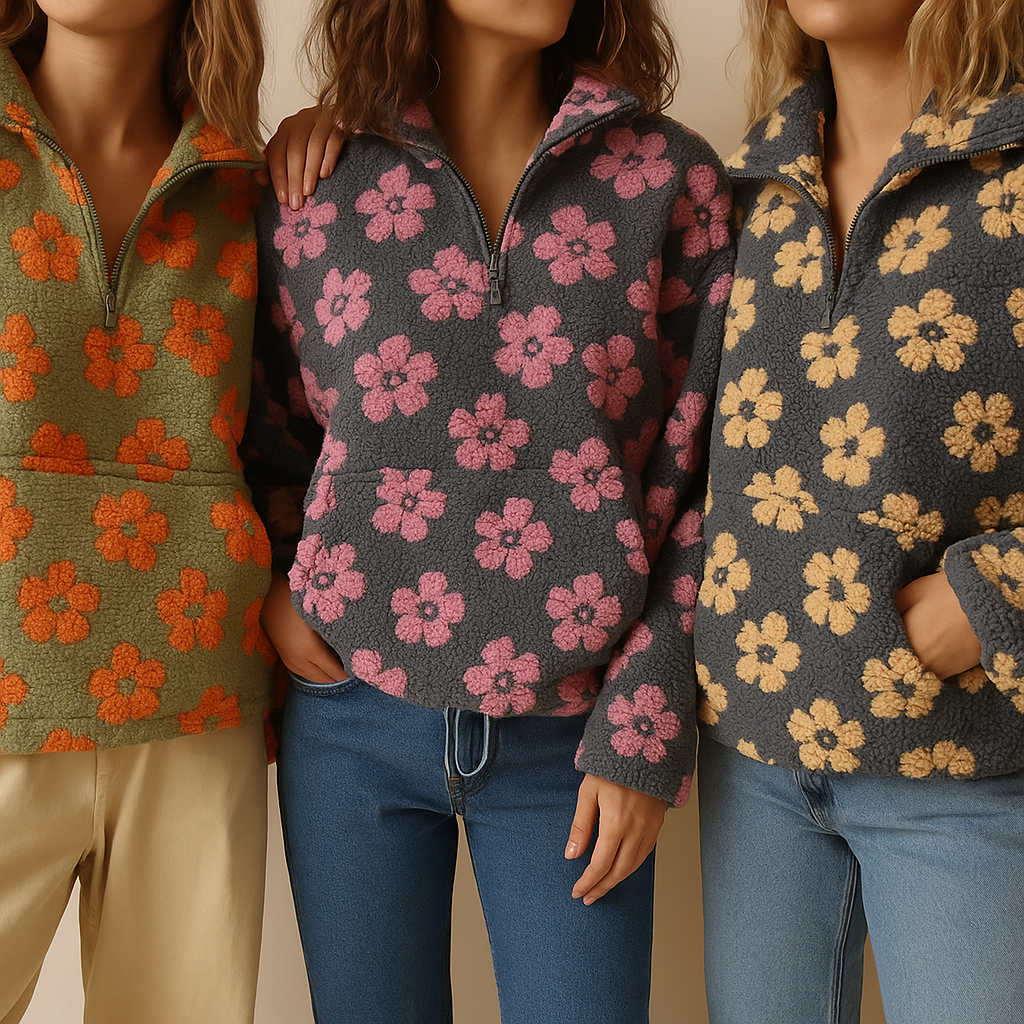 Fleur™ | Floral Fleece Sweater