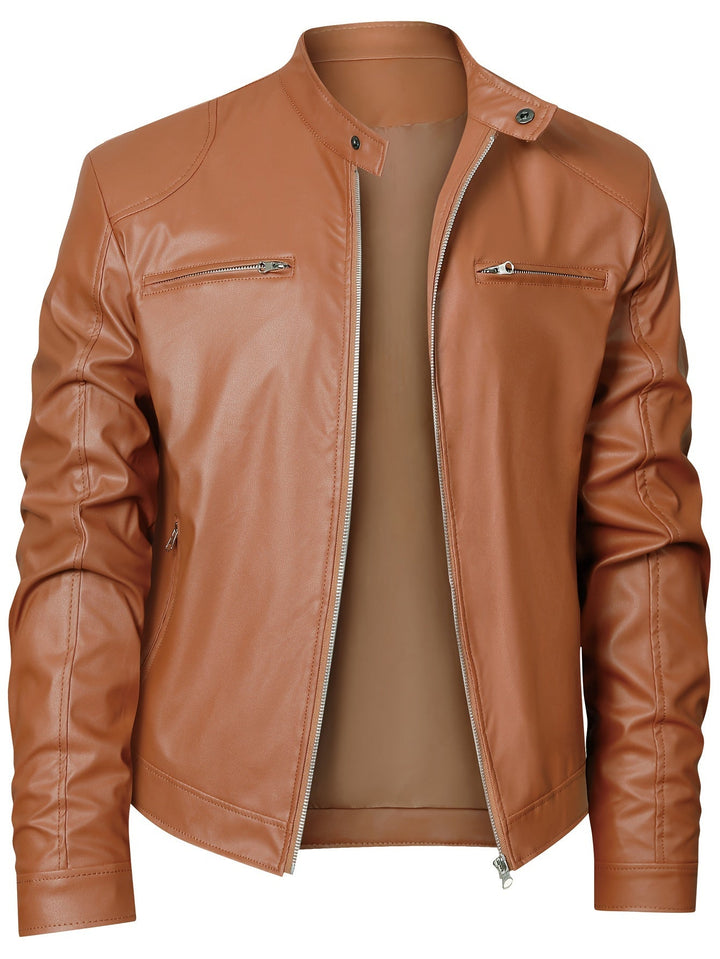 Ethan | Sleek Stand-Collar Moto Jacket